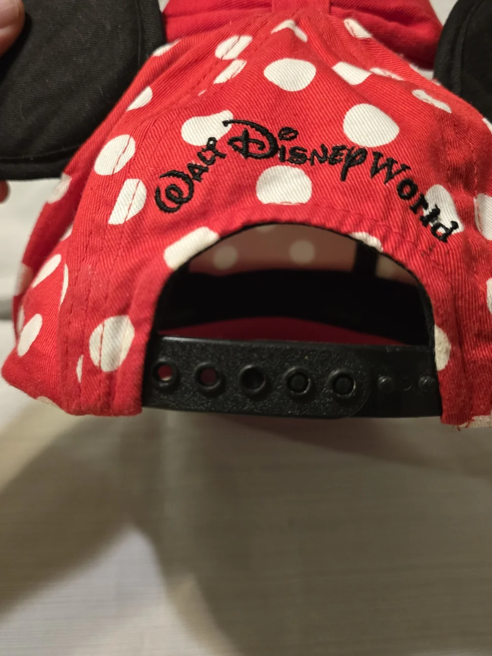 Disney Minnie Mouse Cap w/Iconic 3D Mouse Ears and 2 Headbands Belle/Minnie EUC